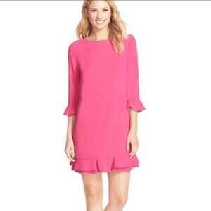 Cece  Size 2P Pink Kate Ruffle Hem Shift Dress